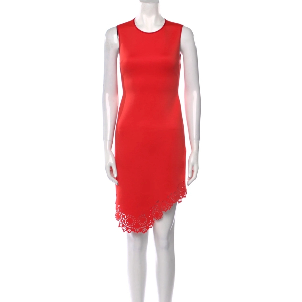 Sold out & coveted Clover Canyon laser mini dress in Red